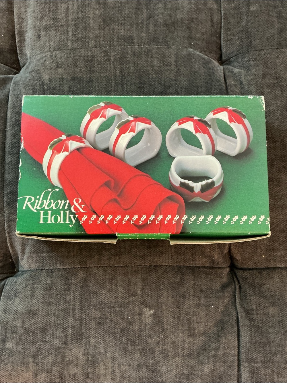 Holiday Napkin Rings - Red and White